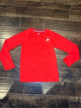Devoropa Youth Medium Red Long Sleeve Compression Shirt Athletic Thermal Top